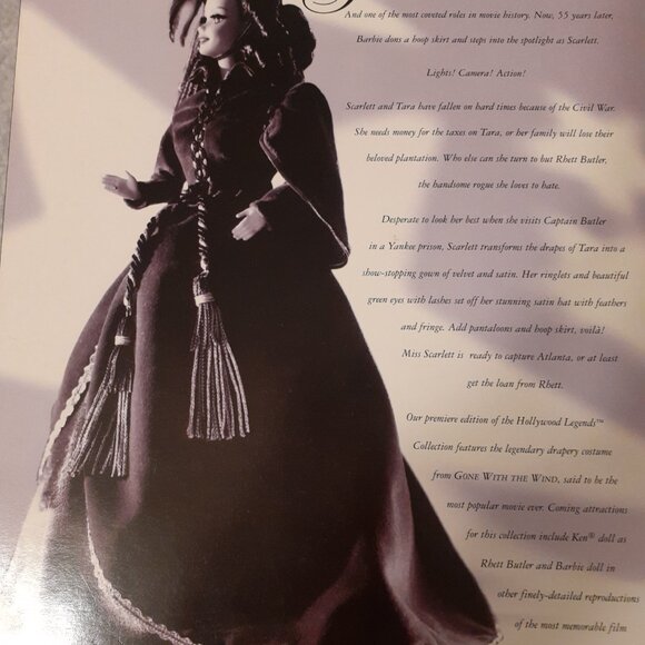 Vintage 1994 Barbie Scarlett O'Hara Doll NEVER REMOVED FROM BOX, GORGEOUS DOLL - Picture 11 of 16